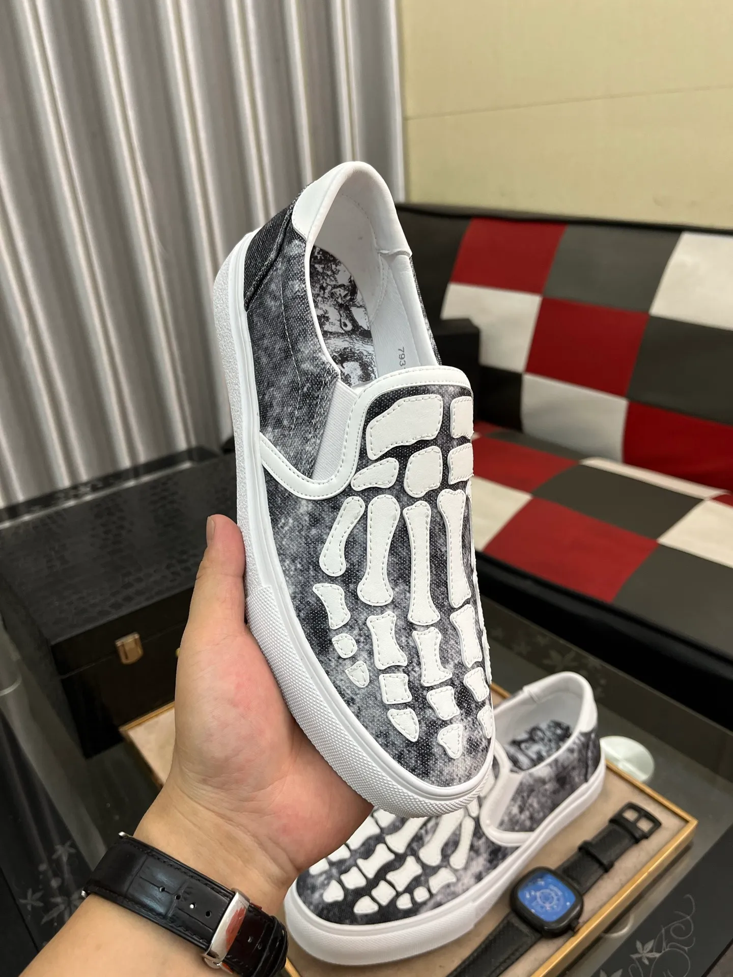 Men's men's shoes 💰420⌚️⌚️miri star shoes bone moral training shoes casual shoes amiri 2025 spring and summer star shoes bone moral training shoes micro-shaped body, the bone weaving pattern made of multi-layer genuine leather is more three-dimensional, slightly thicker and rich, and all elements are just right! The details are just right. Size: 38 to 444️⃣Colors available